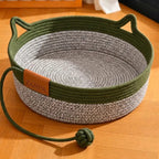 Zarpa™  Cesta Rascador y Cama para Gatos de Cuerda Natural